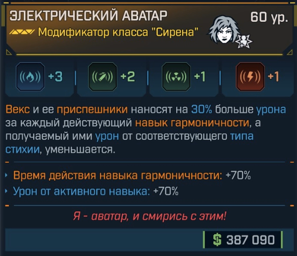 Игровая карточка Аватар