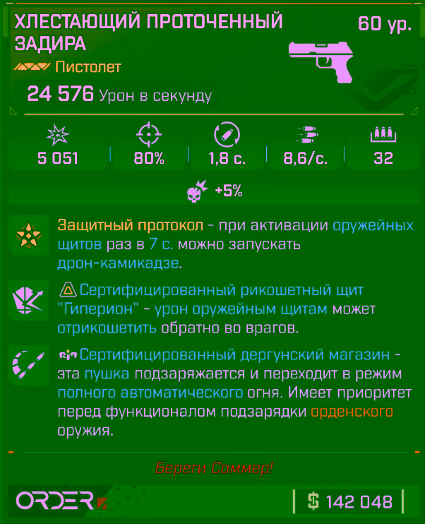 Игровая карточка Задира