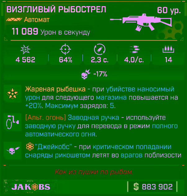 Игровая карточка Рыбострел