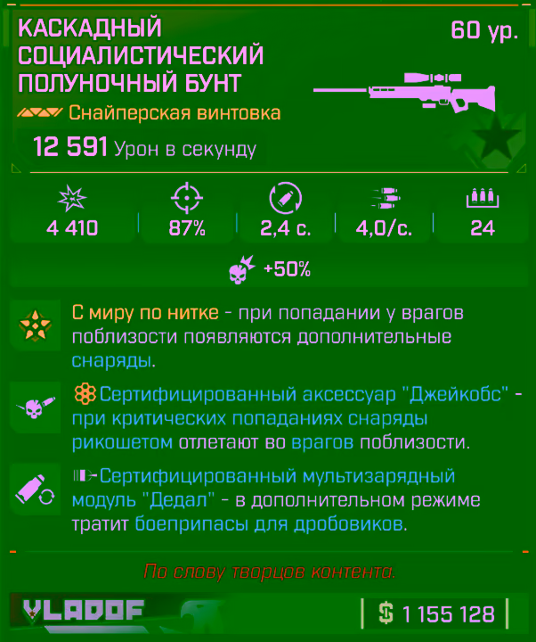 Игровая карточка Полуночный бунт