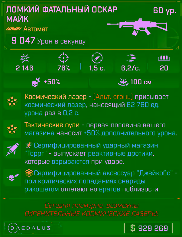 Игровая карточка Оскар Майк