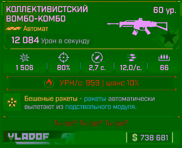 Игровая карточка Вомбо-Комбо